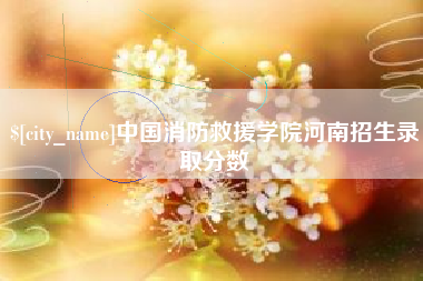祁东中国消防救援学院河南招生录取分数