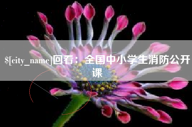 祁东回看：全国中小学生消防公开课