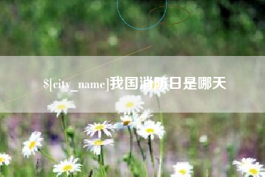 祁东我国消防日是哪天