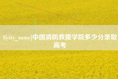 祁东中国消防救援学院多少分录取高考