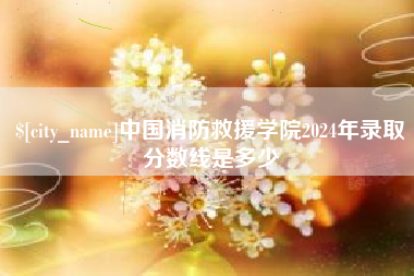 祁东中国消防救援学院2024年录取分数线是多少