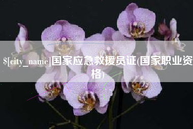 祁东国家应急救援员证(国家职业资格)
