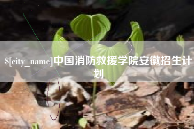 祁东中国消防救援学院安徽招生计划