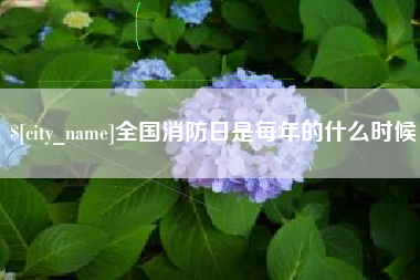 祁东全国消防日是每年的什么时候