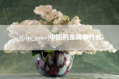 祁东中国的金牌有几名