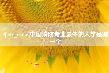 祁东中国消防专业最牛的大学是哪一个