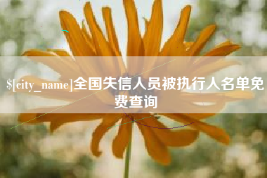 祁东全国失信人员被执行人名单免费查询