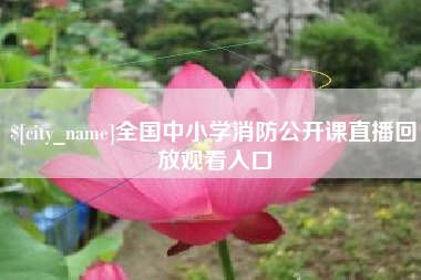 祁东全国中小学消防公开课直播回放观看入口