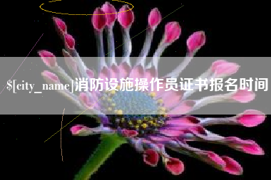 祁东消防设施操作员证书报名时间