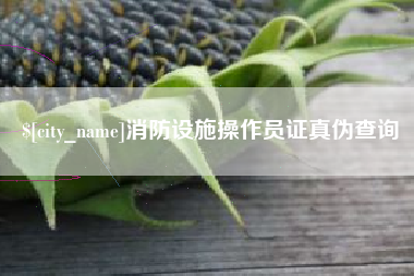 祁东消防设施操作员证真伪查询