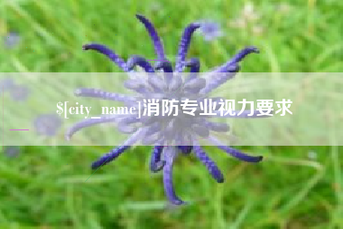 祁东消防专业视力要求