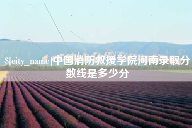 祁东中国消防救援学院河南录取分数线是多少分
