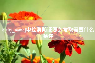 祁东中控消防证怎么考取需要什么条件